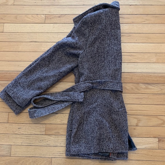 Calvin Klein Brown Tan Double Breasted Belt Coat - Picture 3 of 6